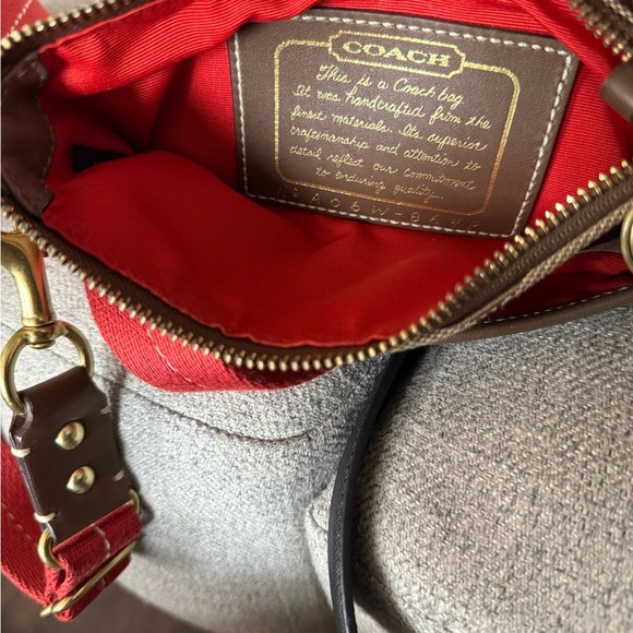 Coach Signature Crossbody Bag - Orange and Brown - Picture 4 of 4